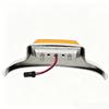Motorcycle Rear Marker Lamp, Orange LED Lens with Curved Polished ABS Casing, Complete with Installation Hardware for Rear‑Light Upgrade