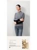 European & American Style Color Block Wool Pullover: Women's Slimming, Semi-High Neck, Autumn/Winter Fashion Knitted Sweater.