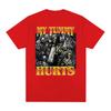 My Tummy Hurts Funny Skeleton Meme Print Tshirts Unisex Women Clothing Fashion Gothic Harajuku T Shirt Summer 100 Cotton T Shirts