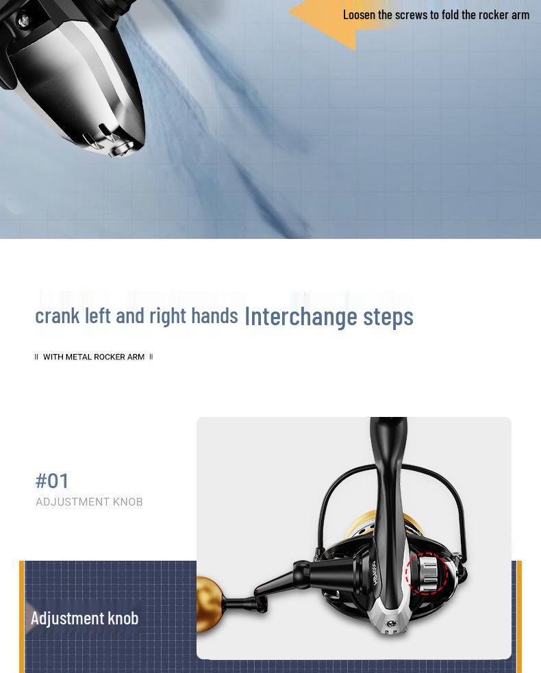 All-Metal Long-Casting Spinning Fishing Reel with Metal Handle and Slanted Line Opening for Genuine Micro-Lure Rods.