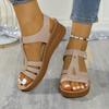 Fashion 2025 Hot Sale Ladies Shoes Open Toe Women's Sandals Summer Rome Hollow Solid Outdoor Casual Comfortable Beach Wedge Sandals