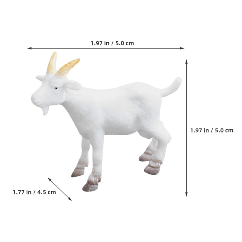 JOINPAYA Goat Figurines, 8-Piece Set, White Miniature Diorama Terrarium Tabletop Ornament, Farm Garden Decoration, 5cm