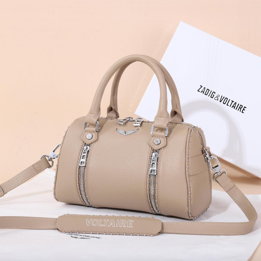 2025 ZV Fashion Women's Studded Boston Crossbody Handbag