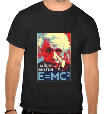 Unisex trička 100% bavlna Pánské Dámské Einstein Albert ČERNÉ TRIČKO -1062-