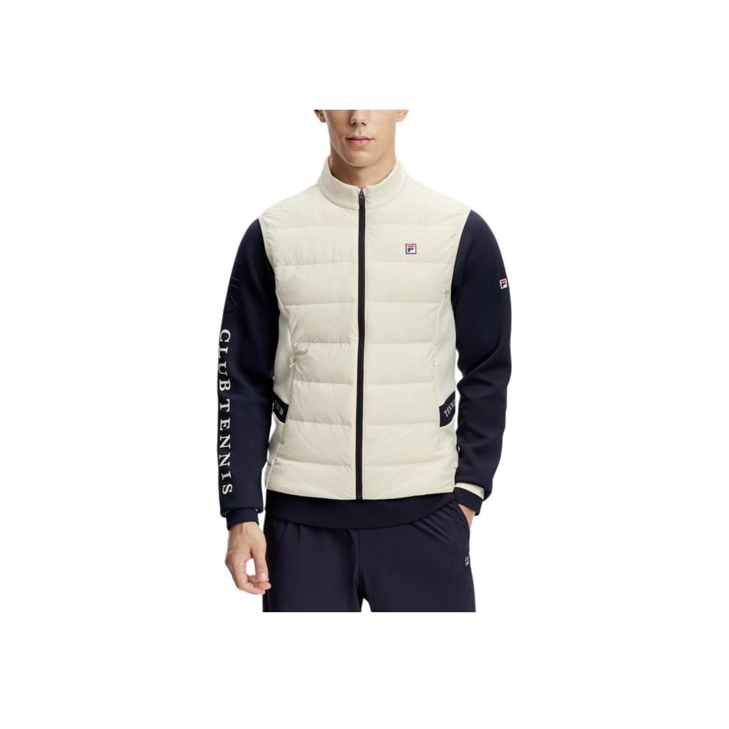 New FILA Down Vest Men's Ivory A11M413903F-IV