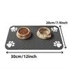 Pet Feeding Mat-Absorbent Pet Placemat for Food and Water Bowl  with Waterproof Rubber Backing  Quick Dry Water Mat for Dog Cat