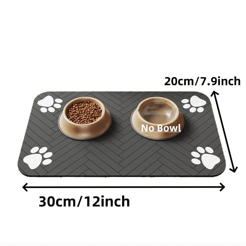 Pet Feeding Mat-Absorbent Pet Placemat for Food and Water Bowl  with Waterproof Rubber Backing  Quick Dry Water Mat for Dog Cat