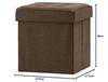 Fuji Boeki Storage Stool, Chair, Folding Storage Box, and Ottoman, 38cm Wide x 38cm Deep x 40cm High, Brown, Dino 85853