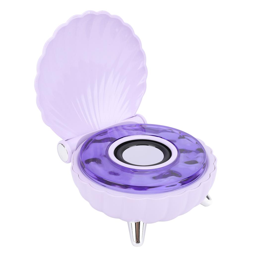 Bluetooth Speaker Unique Seashell Shape Stereo Speaker with Colorful Night Light 1200mah for Bedroom Table Decoration