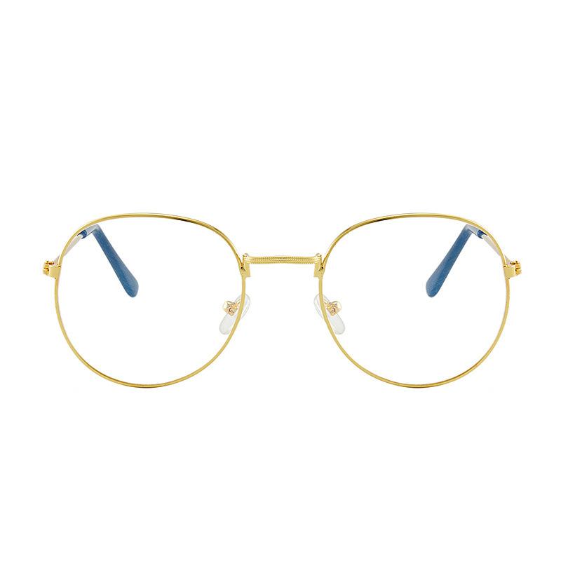 Retro Round Flat Glasses Are Trendy For Men And Women, The Same Horizontal Glasses Frame, Simple Design