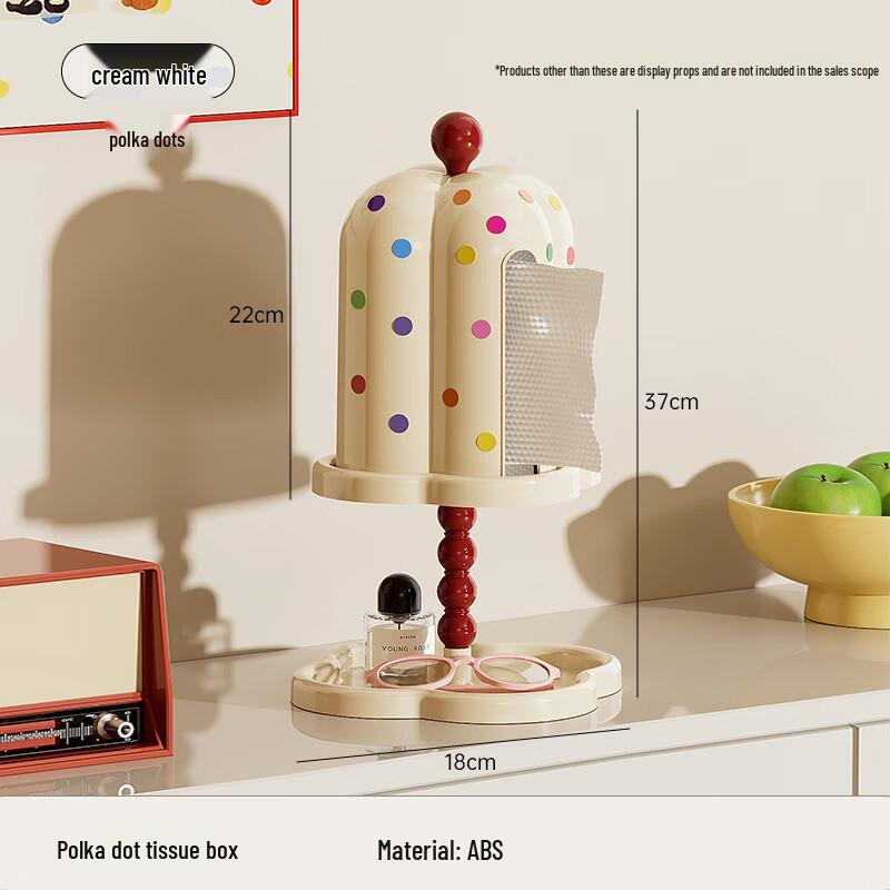 

Qiaomeiren Retro Polka Dot Tissue Box