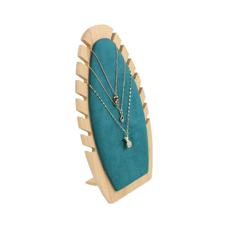 European Style Vertical Bamboo Necklace Display Stand for Jewelry and Pendants
