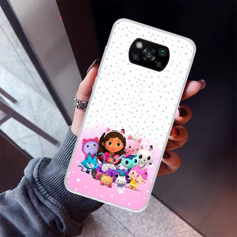 Cartoon Gabbys Dollhouse Phone Case For Xiaomi Poco X7 X6 X5 Pro F7 Ultra Redmi 15C 15 13 13C 12 12C 10 10A 10C 9 9A 9C 9T Shell