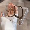 Luxury Transparent Case For iPhone 17 Air 16 15 14 13 12 Pro Max Plus 16Pro Magsafe Wireless Charge Clear Cover &Stand Holder