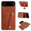 PU Leather Wallet Phone Case for iPhone Air Multiple Card Slots Dual Metal Button Closure Shockproof Full‑Body Protective Cover