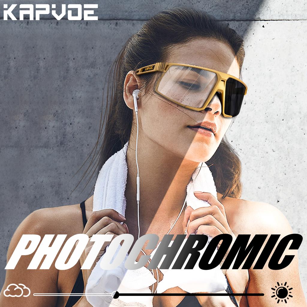 Pochromic Cycling Sunglasses UV400 Cycling Glasses Sports Eyewear Outdoor MTB Sunglasses Bicycle Goggles Bike Glasses