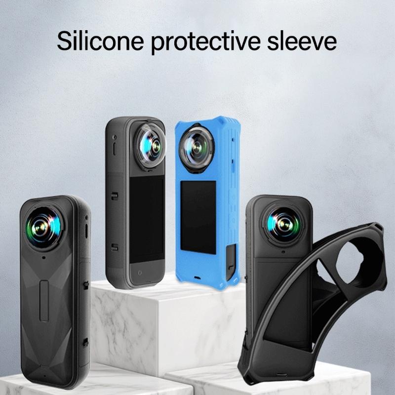 Slim Fit Silicone Case Cover For 360 X5 Sports Camera Precise Cutsout and Impact Protections Housing Skin Shell