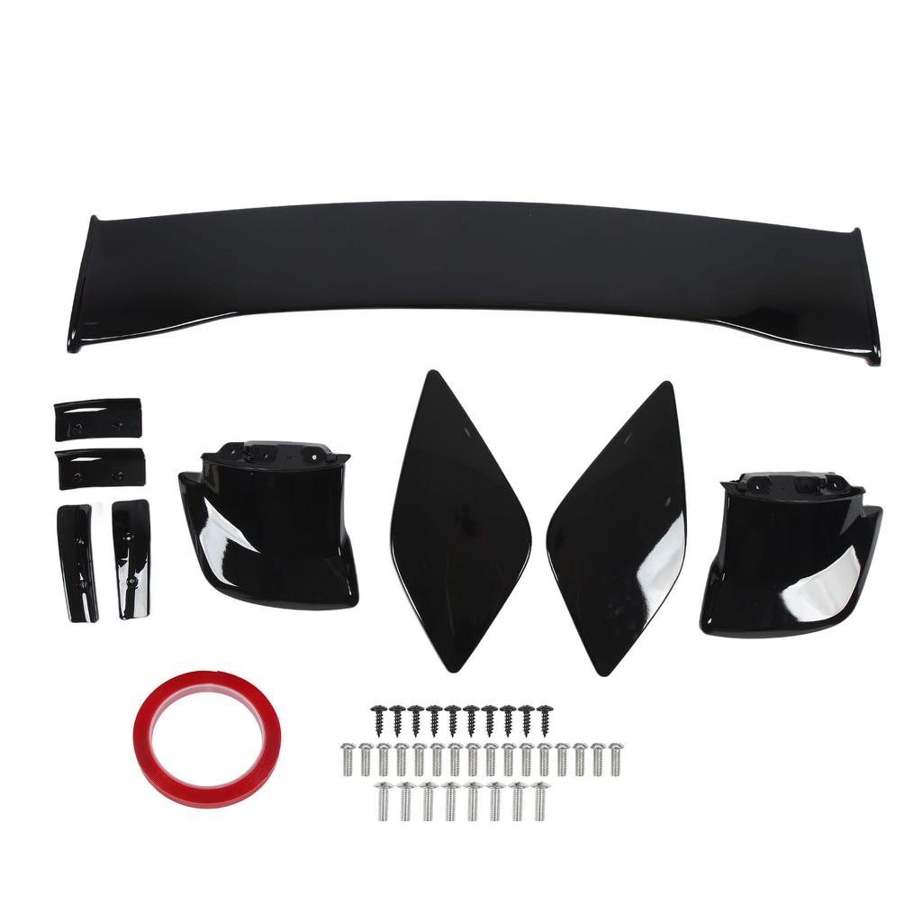 Rear Trunk Spoiler Wing Glossy Black Trunk Lid Spoiler Wing Tail Replacement for Subaru WRX STi 2015 To 2021