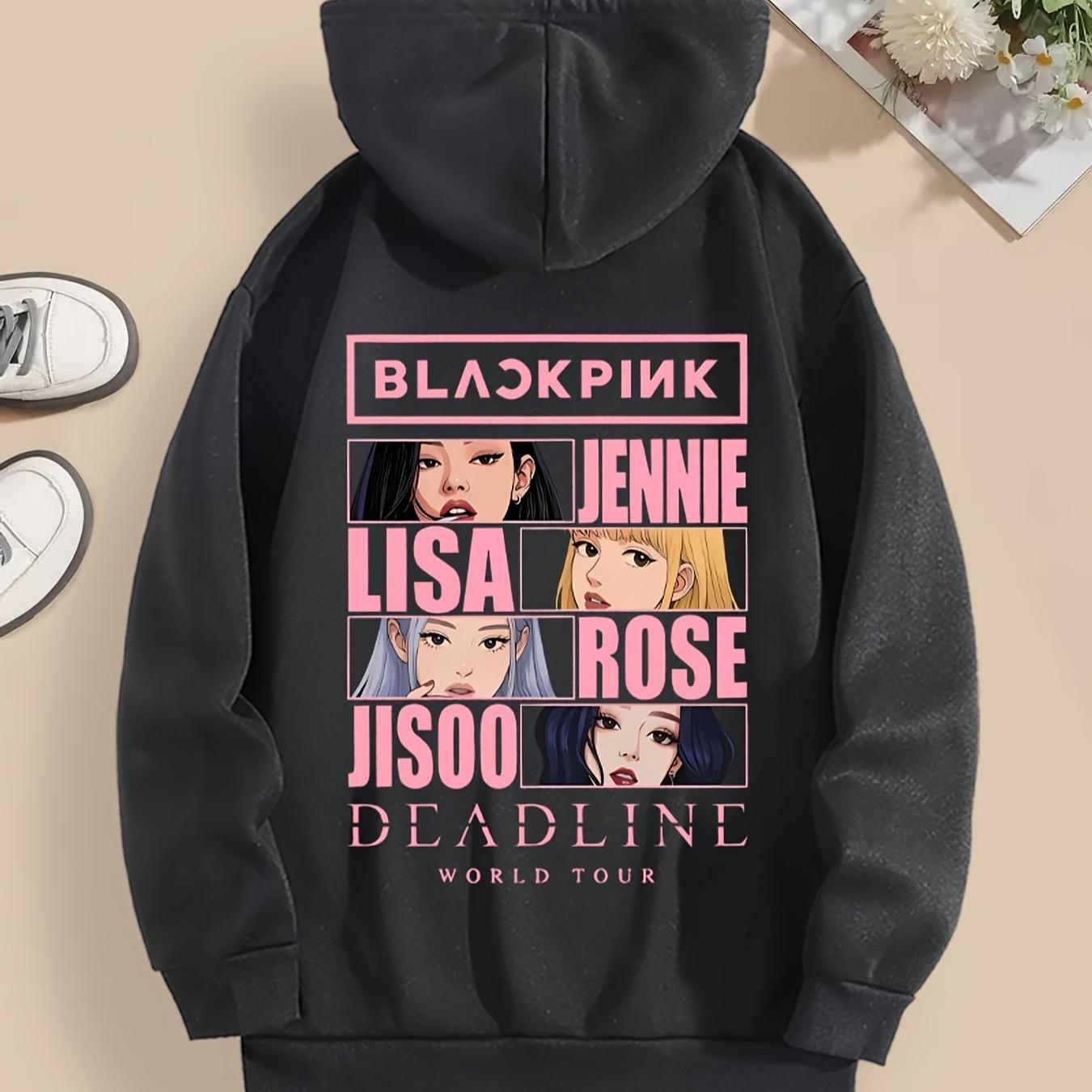 

Толстовки BlackPink, Толстовки Born Pink, Толстовки для фанатов Kpop, Толстовки с товарами Kpop, Толстовки с мирового тура Blackpink 4XL чёрный