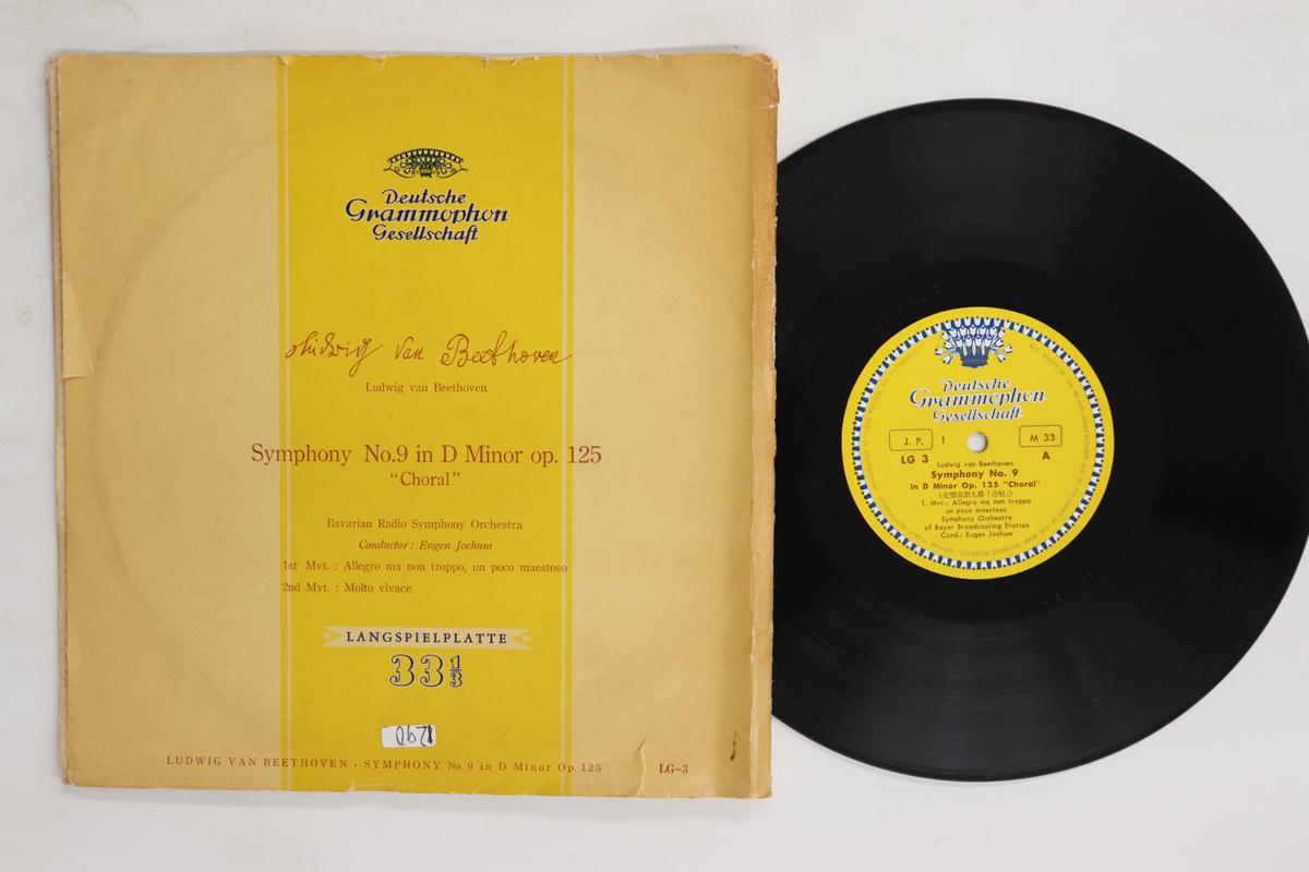 

10inch Record BEETHOVEN EUGEN JOCHUM BAVARIAN S Beethoven Symphony No. 9 Choral LG3 DEUTSCHE GRAMMO Japan Classical Used