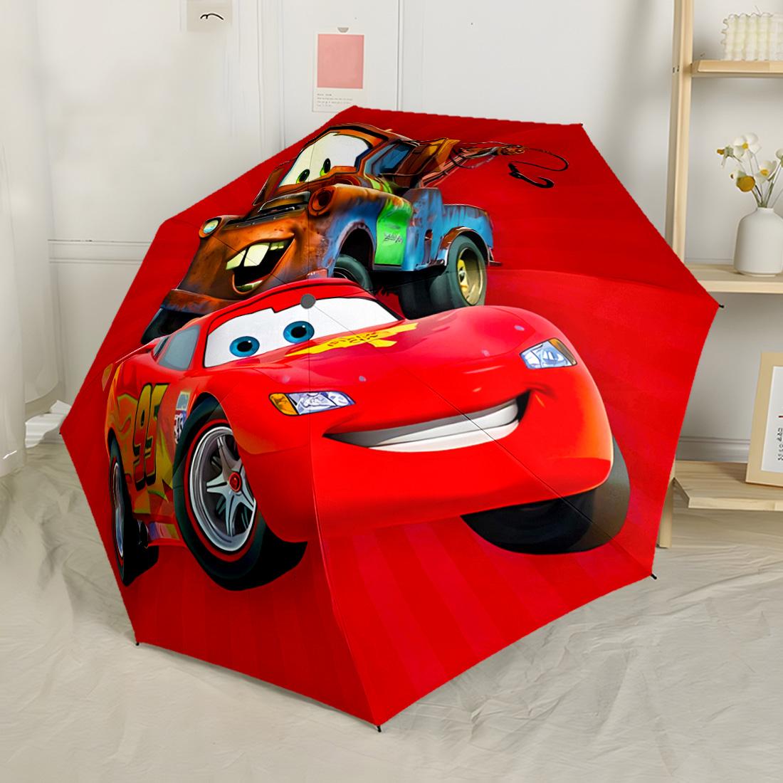 

Cars Movie Characters Compact Travel Automatic Umbrella Compact 8-Rib Design Compact Design All-Season Use Stylish Accessory Wedding Party Gift