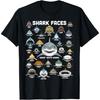 Shark Faces Shirt Types of Shark Funny Marine Biology Shark T-Shirt
