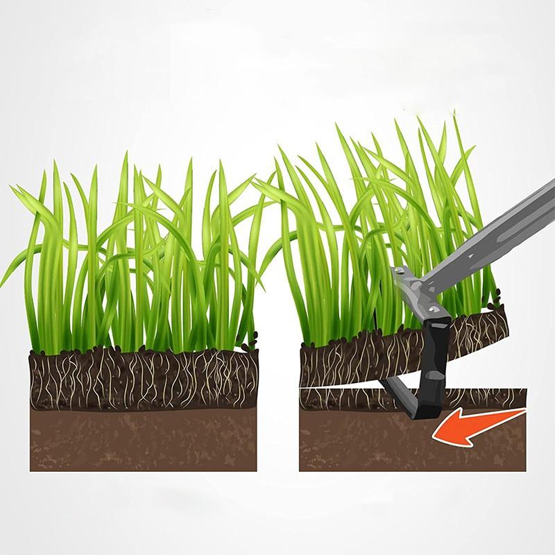 Allsome Garden Weeding Tool 1.2/1.6/2/2.4M Stainless Steel Sharp Stirrup Loop Hoe with Triangle Head and Long Handle Hoe Tool