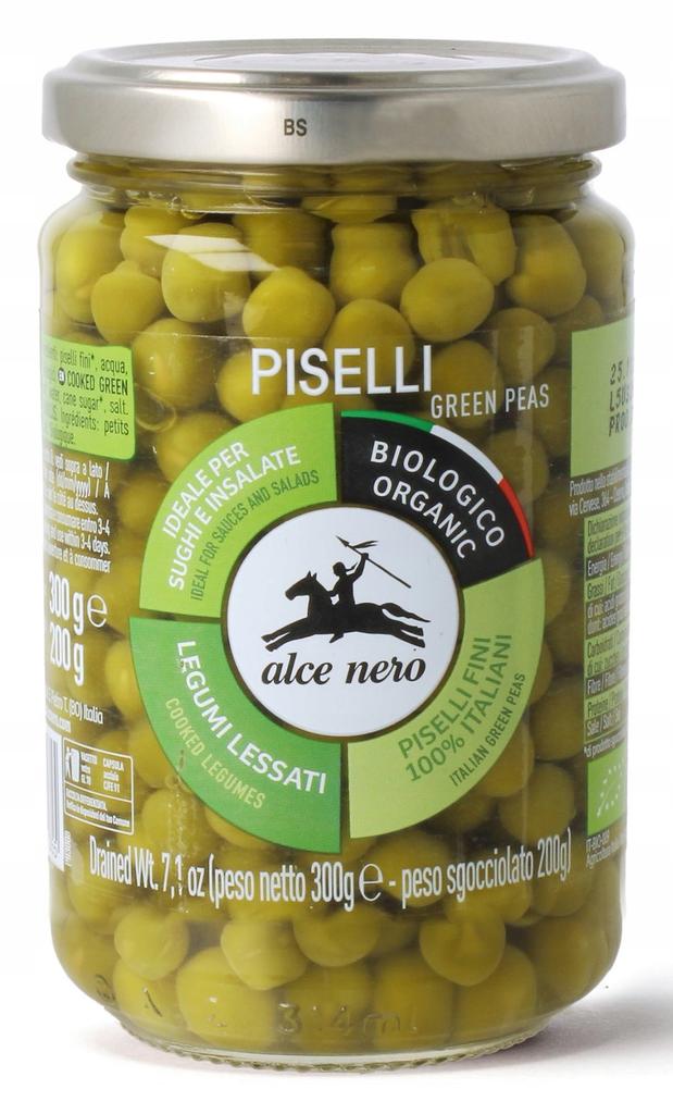 GRÜNE ERBSEN IN SALZLAKE BIO 300 g (200 g) (KRUG) - SCHWARZER ELCH