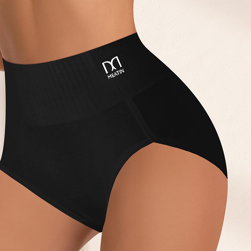 

Формирующие трусики с высокой талией для женщин, бесшовное нижнее белье большого размера, женские хлопковые трусы, дышащее интимное белье L&1pc чёрный