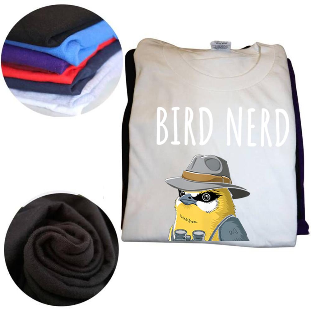 Nerd degli Uccelli Divertente Bird Watching Osservatore Magliette Uomo Donna Moda Casual Maglietta 100% Cotone Larga Oversize Maglietta Estiva