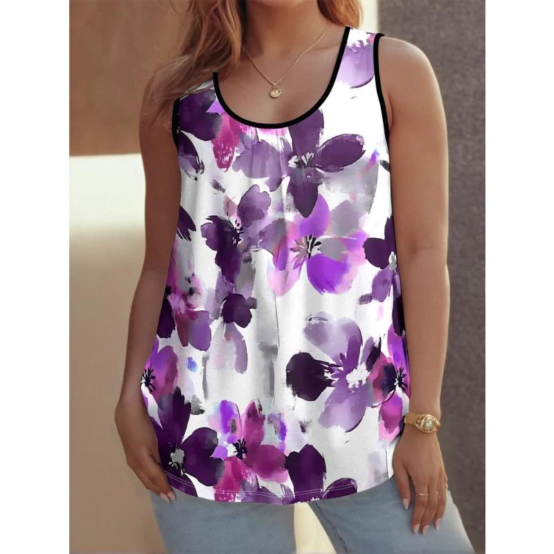 Cute Cat Prints Women's Sleeveless Vest Creative Colorful Leisure Loose Fashionable Comfortable Versatile Summer Vest