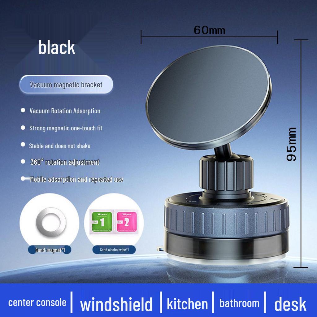 360° Rotation Magnetic Car Phone Holder with Vacuum Suction