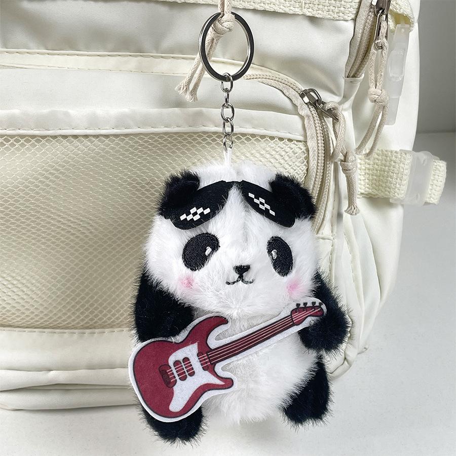 

Милые куклы-гитары Ins Panda, забавные куклы, подвеска для школьного рюкзака 4 inch