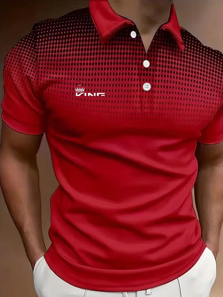 

Мужская рубашка поло Street Casual Button Classic Short Sleeve Fashion Casual Graphic Button Front Summer Spring Regular Fit Polo