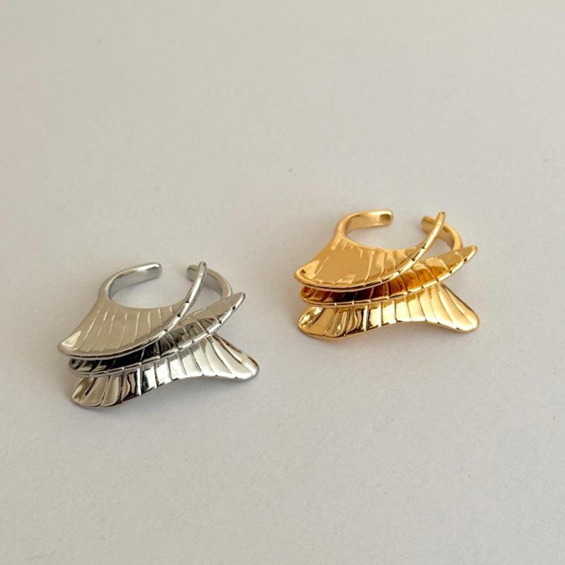 3 Layer Butterfly Open Ring Wide Elegant Stylish Rings