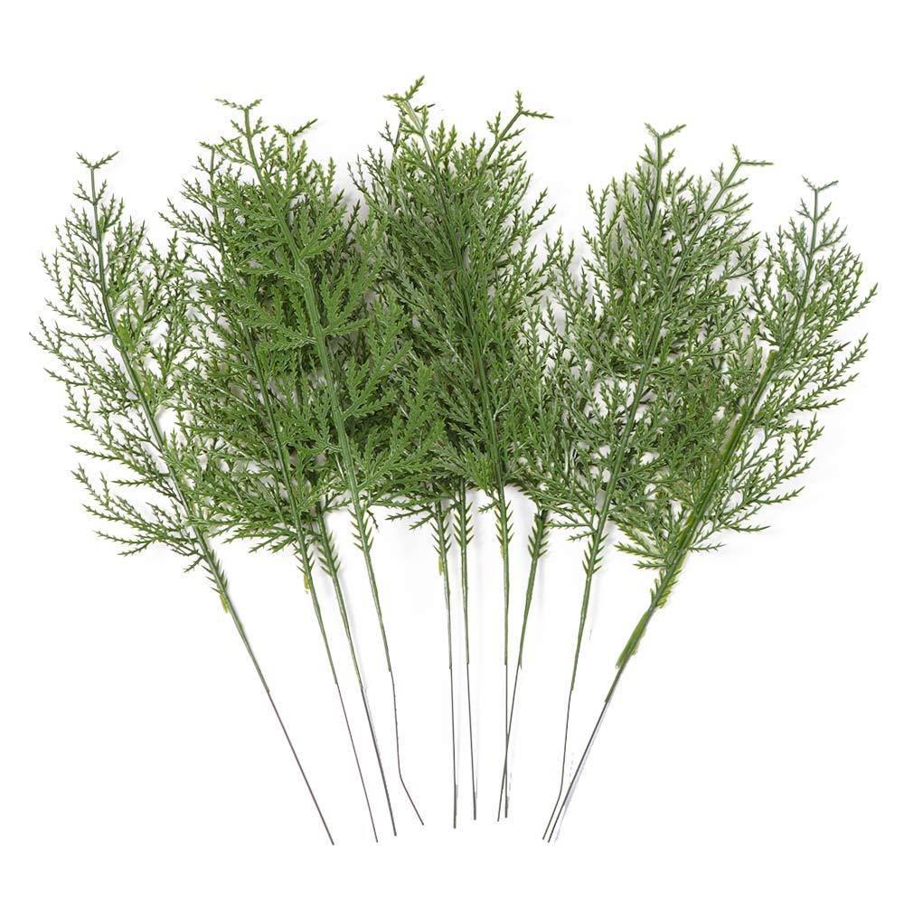 10pcs DIY Wreath Gifts Christmas Pine Branches Simulation Green Plant  Desktop Living Room Decor