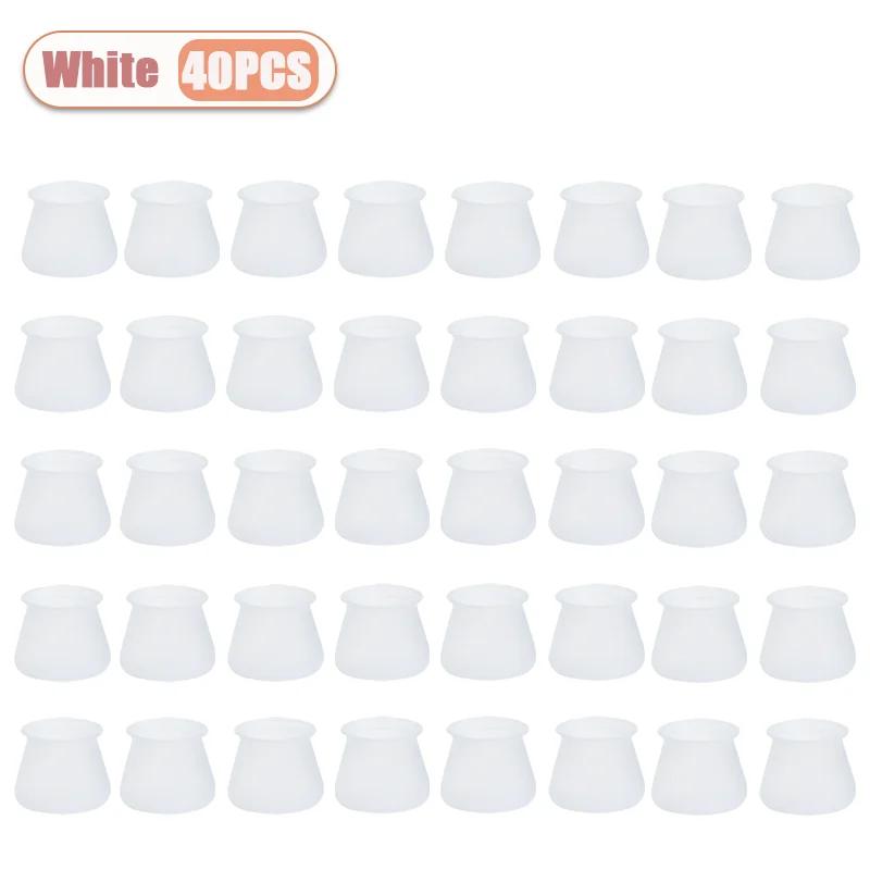 10-40PCS Silicone Chair Leg Caps Quiet Non Slip Floor Protectors for Wood Floors Furniture Leg Pads for Tables and Chairs