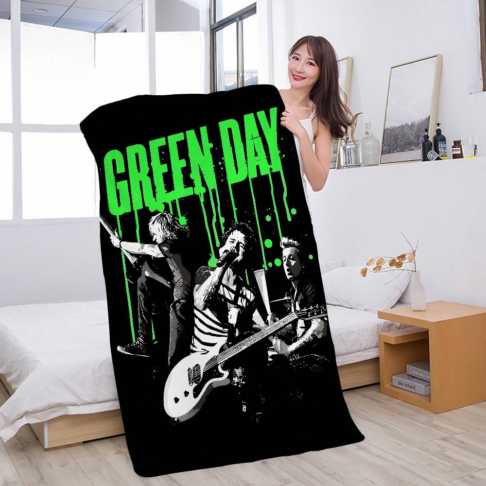 Green Day - Music Rock Band Microfiber Beach Towel Absorbent Quick dry Soft Yoga Swimming Resort Mountain Climbing Towel