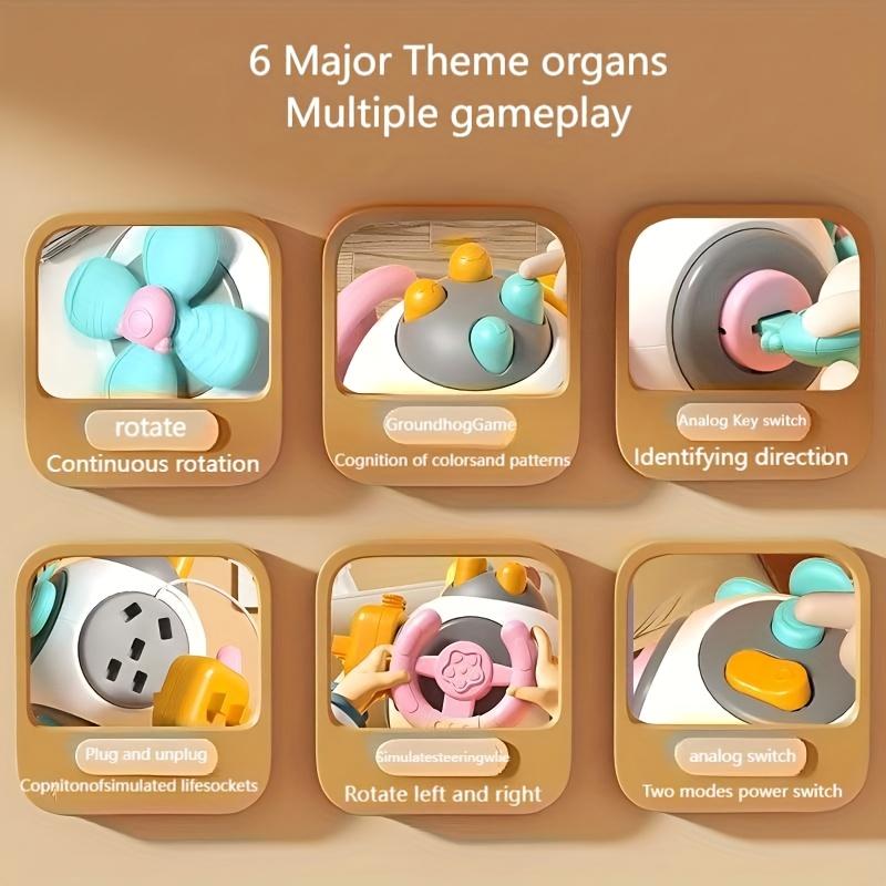 New Colorful Busy Ball Multifunctional Toy for Infants and Toddlers, 6 Play Modes, Available In  Random Component Colors