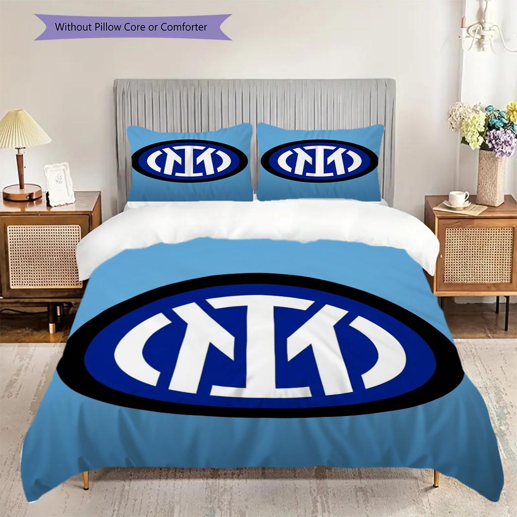 Eredità Inter: Biancheria da letto Blue Passion (1 * copripiumino + 2 * federa, senza nucleo) Regalo di compleanno di Natale morbido e confortevole