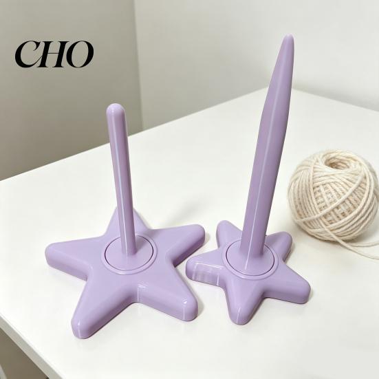 Yarn Flow Enhancer 3D Printed Spinner Smooth Rotating Holder Cute Tension Device Star Tangle-Free for Crocheting Knitting Lovers Universal