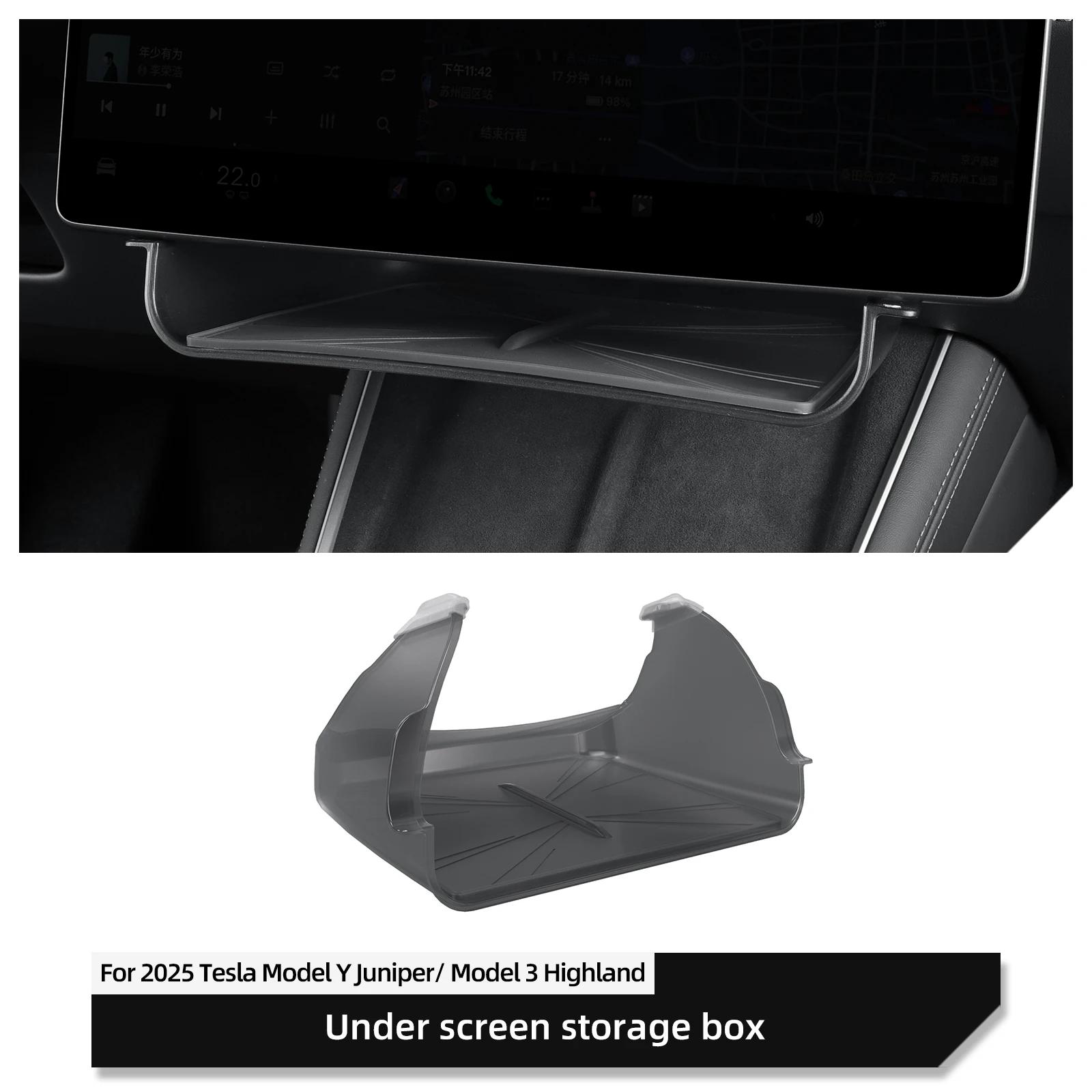 

For Tesla Model Y Launch 2025 Juniper Model 3 Highland Car Display Screen Hanging Box Tray Organizer Accessories чёрный