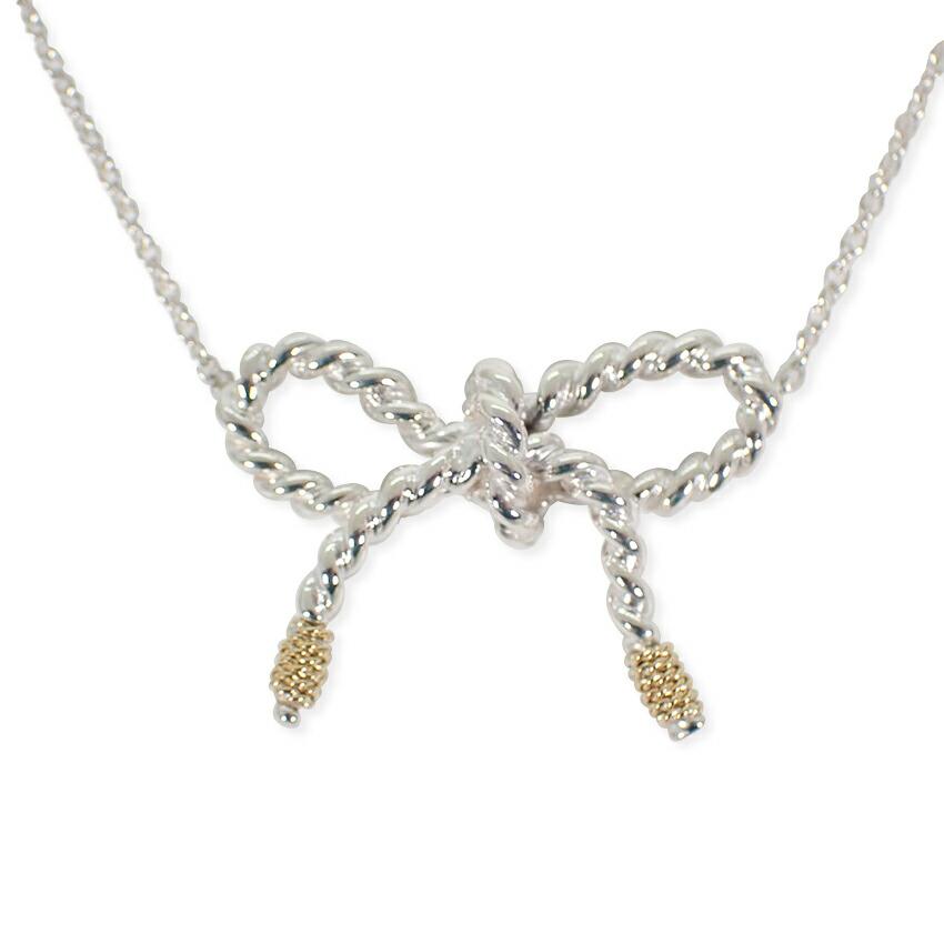 [Used] TIFFANY 925 Rope Ribbon Necklace/Pendant/j12-9