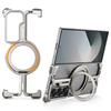 Oatsbasf for Samsung Galaxy Z Fold 6/5 Phone Case with Ring Stand Metal Bezel-less Magsafe Minimalist Bumper Protective Covers