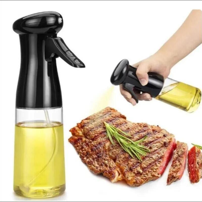 1 Stück Schwarze Küchenölflasche Kochöl-Spray Pneumatische Sprühflasche Fitness Barbecue Sprühölspender