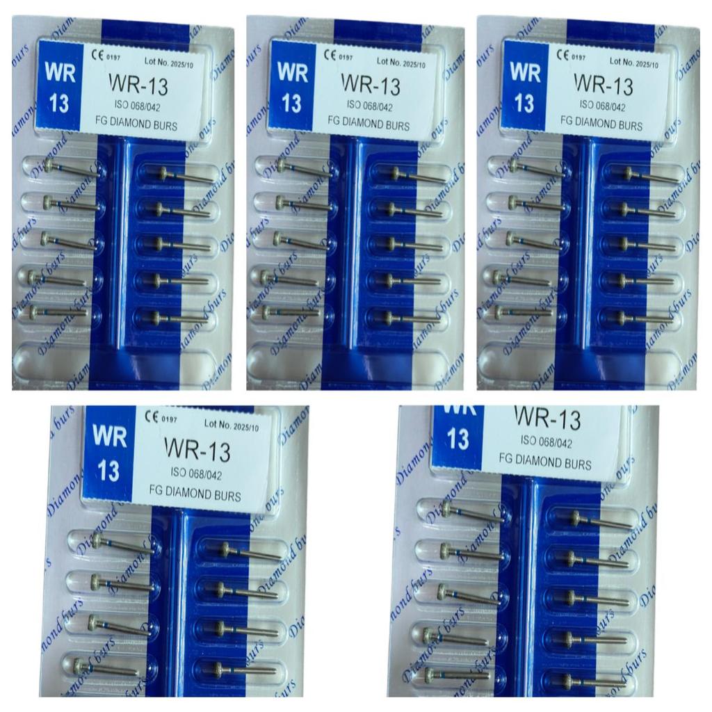 50pcs Dental High Speed Burs High Speed Handpiece Turbine Diamond Burs Diamond Polishing Tooth Preparation Dentist Material