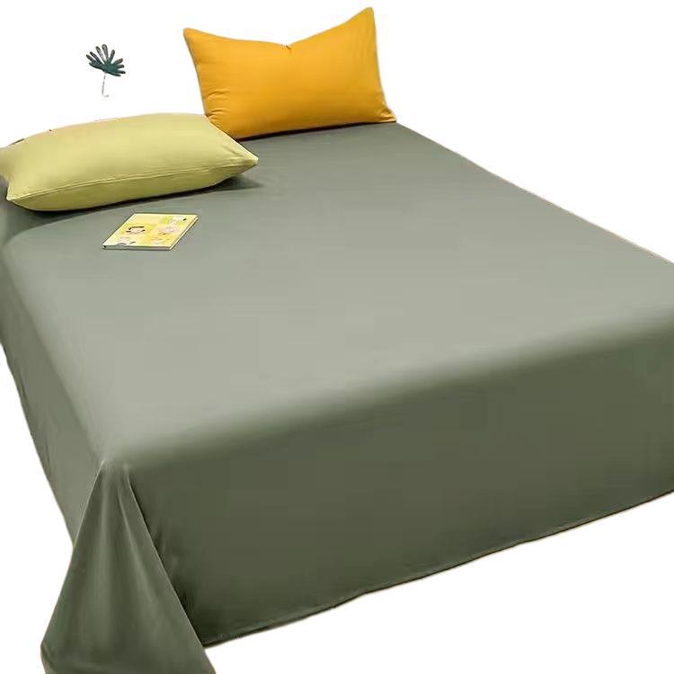Nordic Style Solid Color Bed Sheet, Single Piece, Student Dormitory, Non-Pilling