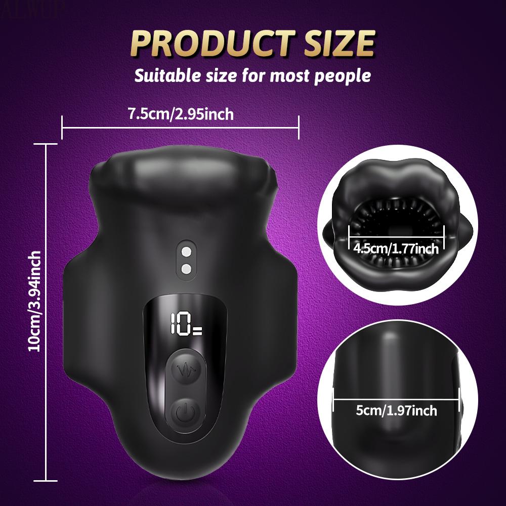 Penis Training Vibrator Tapping Stroker Stimulator Men's Masturbator Erotic Toys Glans Trainer Vibration Penis Extender Toys