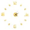 27inch Nordic Wall Clock Dining Restaurant Cafe Decorative Clocks Acrylic Mirror Wall Sticker Silent Quartz Watch Home Decor