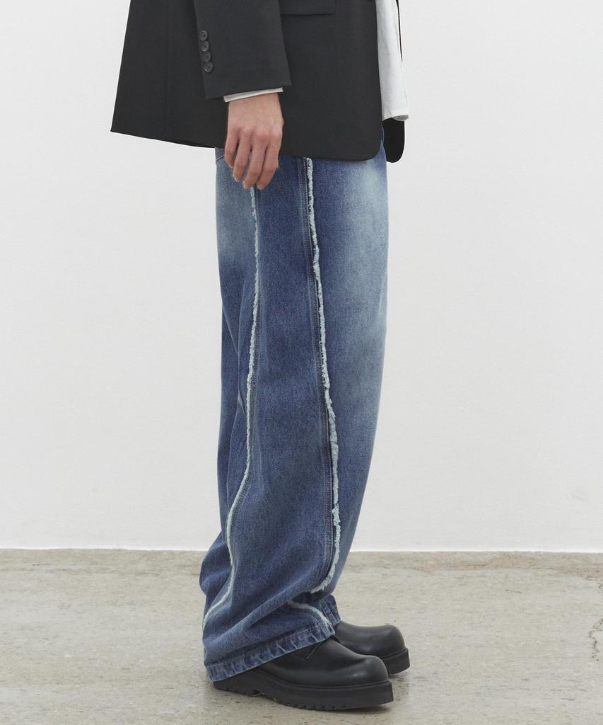 DECET Curved Wide Jeans Dcpt033Scblueb